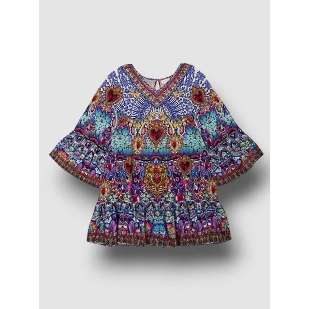 Milla By Camilla Lucky Charms Ruffle-Trim Dress In Multi Girl's Size 8 NWT